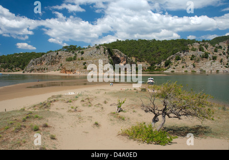 La plage d'Iztuzu, Turtle Beach, Delta Dalyan, Egée turque, la Turquie, l'Asie Banque D'Images