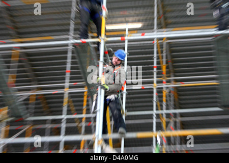 Schönefeld, Allemagne, Geruestbauer sur le site de construction de la BBI Banque D'Images