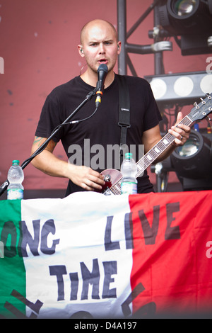 02, 2012 Saptember - All Time Low Il se produit à l'Arena Parco Nord, Bologne, Italie Banque D'Images