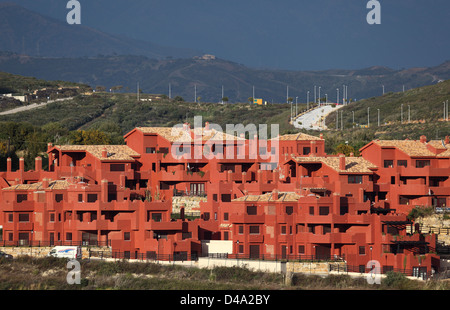 Nouvelles de l'urbanisation sur la Costa del Sol, Andalousie, Espagne Banque D'Images