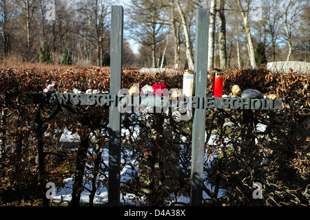 Tombe de Sophie Scholl, Hans Scholl, et Christoph Probst du groupe de résistance la Rose Blanche à Munich. Banque D'Images