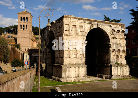 Italie, Rome, Foro Boario, Forum Boarium, arc de Janus Banque D'Images