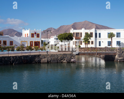 Autour des appartements, Marina Rubicon Playa Blanca, Lanzarote Banque D'Images