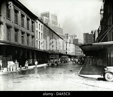 Reade Street, entre l'Ouest et les rues de Washington, Manhattan... Banque D'Images