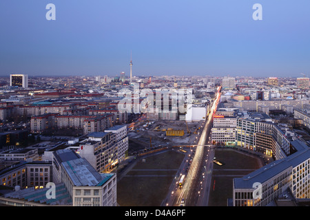 Berlin, Allemagne, Leipziger Platz et toits de Berlin-Mitte Banque D'Images