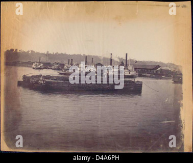 Évacuation d'Aquia Creek [bateaux à vapeur sur la rivière]. Banque D'Images