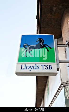 Un signe de la banque Lloyds TSB, UK Banque D'Images