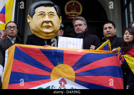 Tibet libre manifestation à Londres Banque D'Images