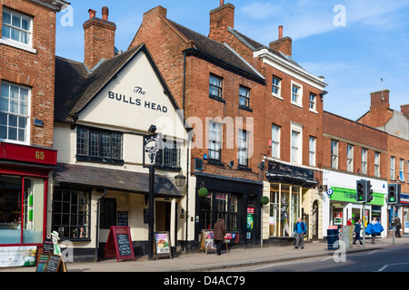 Boutiques sur Market Street (la rue principale), Ashby De La Zouch, Leicestershire, East Midlands, Royaume-Uni Banque D'Images