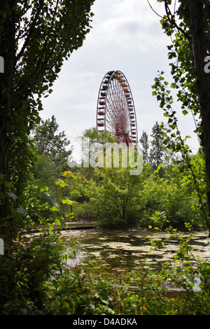 Berlin, Allemagne, le wiedereroeffnete temporaire Spree Park dans Berlin-Plänterwald Banque D'Images