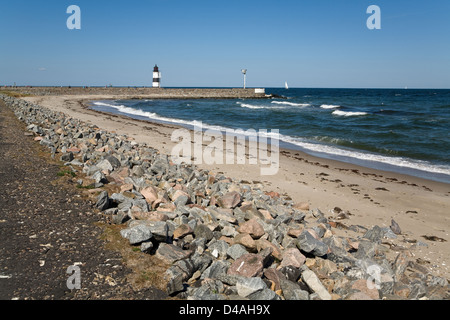 Flensburg, Allemagne, Schleimuende avec le pilote phare de l'île Banque D'Images