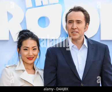 New York, USA. 10 mars 2013. Nicolas Cage assiste à la première mondiale de "Les Croods" dans l'AMC Loews Lincoln Square. Crédit : Patrick Morisson / Alamy Live News Banque D'Images