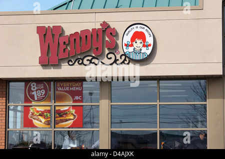 Restaurant Wendy's, Canada (maple leaf) Banque D'Images