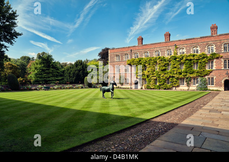 Première Cour, Jesus College, Cambridge. Banque D'Images