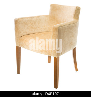 Fauteuil isolé sur fond blanc Banque D'Images