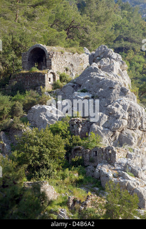 Ruine, Olympos Lycie (Turquie), l'Asie occidentale Banque D'Images