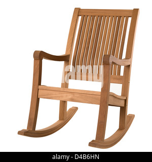 Rocking Chair on white Banque D'Images
