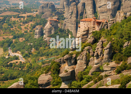 St Nicolas Anapausas monastère dans les météores, Grèce Banque D'Images