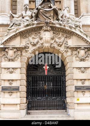 L'Old Bailey, la Cour Criminelle Centrale à Londres, Angleterre Banque D'Images