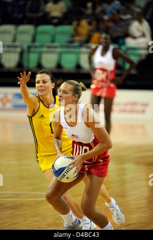 Le netball demi-finales, l'Angleterre contre l'Australie, les Jeux du Commonwealth Banque D'Images