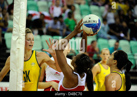 Le netball demi-finales, l'Angleterre contre l'Australie, les Jeux du Commonwealth Banque D'Images