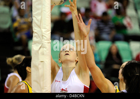 Le netball demi-finales, l'Angleterre contre l'Australie, les Jeux du Commonwealth Banque D'Images