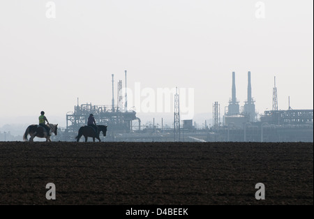 Terminal de gaz de bacton, Norfolk, Angleterre Banque D'Images