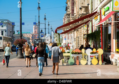 Saint Petersburg, Nevsky Prospekt Avenue Banque D'Images