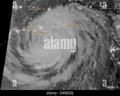 L'ouragan Isaac par [Nuit] annotée Banque D'Images