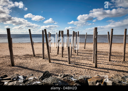 Promenade à la mer des Wadden à Hjerting, Esbjerg, Danemark Banque D'Images