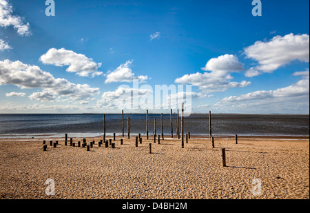 Promenade à la mer des Wadden à Hjerting, Esbjerg, Danemark Banque D'Images
