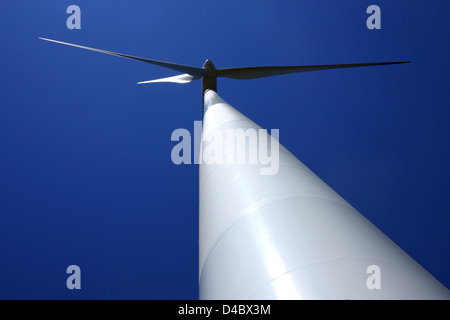 Avis de pillon blanc et le rotary de wind mill power plant Banque D'Images