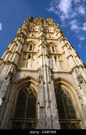 Au début du 16e siècle le beurre 'Tour' à face Ouest de la Cathédrale de Rouen, Haute-Normandie, France Banque D'Images