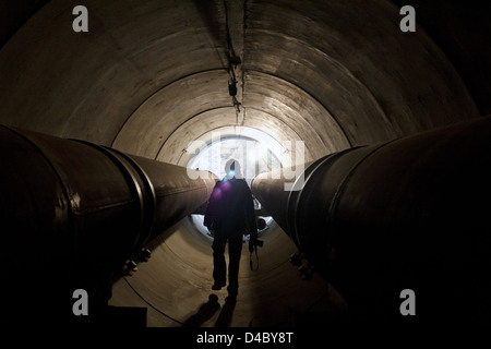 Berlin, Allemagne, visite du nouveau tunnel de chauffage urbain à partir de Vattenfall Banque D'Images