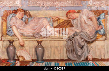 Albert Joseph Moore, perles (étude) Vers 1875 Huile sur toile. Yale Center for British Art, New Haven, Connecticut, USA Banque D'Images