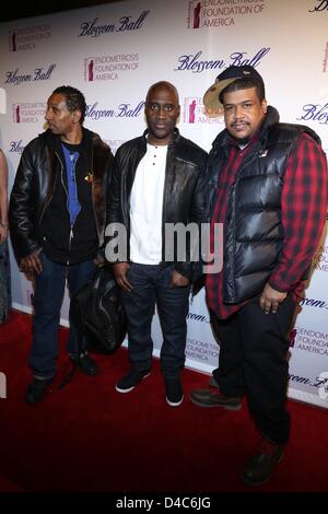 New York, USA. 11 mars 2013. David Jude Jolicoeur, Kelvin Mercer, Vincent Mason aux arrivées pour la deuxième boule fleur annuelle au profit de la Fondation de l'endométriose, Capitale de l'Amérique, New York, NY 11 Mars, 2013. Photo par : Andres Otero/Everett Collection/Alamy Live News Banque D'Images