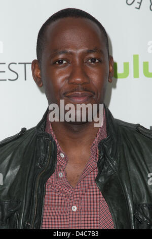 Los Angeles, USA. 11 mars 2013. Lamorne Morris arrive à la 30e assemblée annuelle : Le PaleyFest William S. Paley Television Festival rend hommage à "New Girl" le 11 mars 2013, au Saban Theatre,Beverly Hills, .CA.USA (Image Crédit : Crédit : TLeopold ZUMAPRESS.com/Alamy/Photos/Globe Live News) Banque D'Images