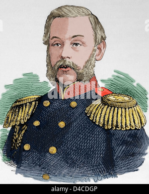 Dmitry Milyutin (1816-1912). Le Maréchal russe et ministre de la guerre. La gravure à l'espagnol et l'American Illustration, 1877. Banque D'Images