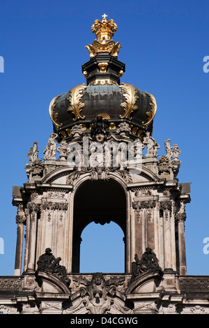 Kronentor, le Zwinger, Dresde, Saxe, Allemagne, Europe Banque D'Images