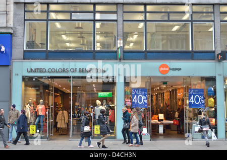 United Colors of Benetton magasin de mode d'Oxford Street, Londres, Royaume-Uni. Banque D'Images