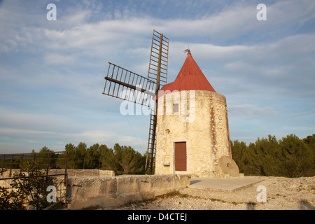 Moulin d'Alphonse Daudet près de Fontvieille, Provence, France Banque D'Images