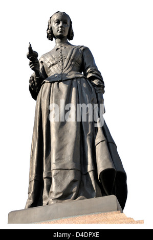 Londres, Angleterre, Royaume-Uni. Statue (par Arthur George Walker) de Florence Nightingale (1820-1910) dans la région de Waterloo Place Banque D'Images