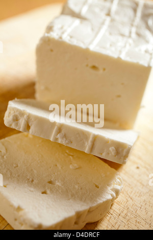 Bloc de fromage feta Banque D'Images
