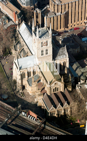 Vue aérienne de la cathédrale de Southwark Banque D'Images
