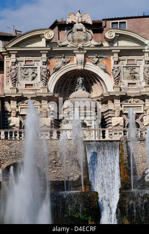 Italie, Latium, Tivoli, la Villa d'Este, Fontaine Banque D'Images