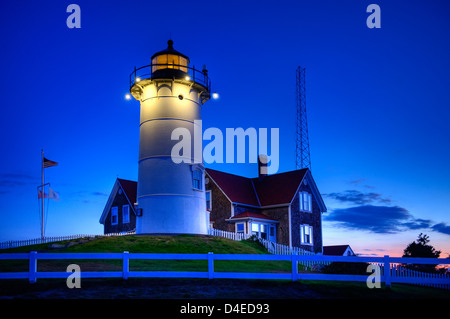 Nobska Lighthouse, Woods Hole, Foulmouth, Cape Cod, Massachusetts, USA Banque D'Images