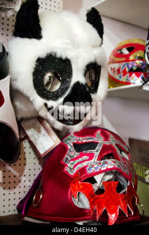 Les masques de catch Lucha Libre, Oaxaca, Mexique. Banque D'Images