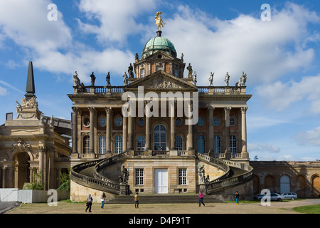 Potsdam, San Souci. Nouveau Palais, la partie ouest. Université de Potsdam. Banque D'Images