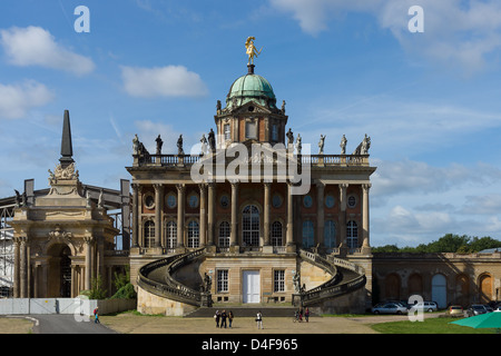 Potsdam, San Souci. Nouveau Palais, la partie ouest. Université de Potsdam. Banque D'Images