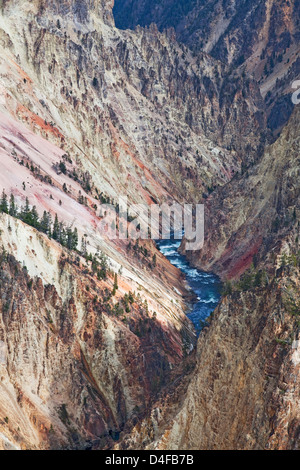 Vue aérienne de la rivière dans le canyon rocheux Banque D'Images